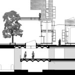 Short section through housing units